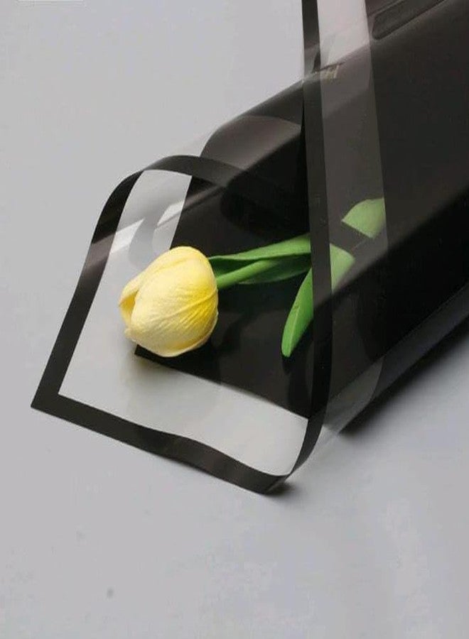 Velme Craft Wrapping Paper Sheet Pack | Thick Material for Bouquet and Gift Wrapping | Stylish Flower Arrangements Festive Packaging_New (Black, Pack of 5) - Image 1